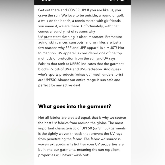 Jofit NWT Performance Wear Top w UPF 50, long sleeve w holes for your thumb - Picture 10 of 10